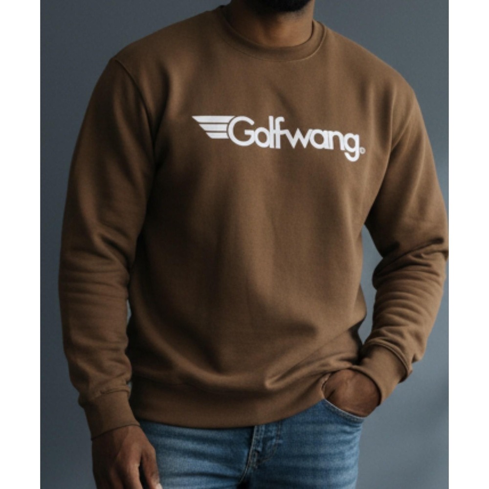 Golf Wang Sweatshirt Mens Large Brown Logo Crewneck Pullover Fleece Golfwang